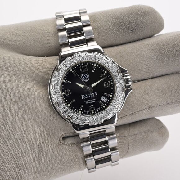 TAG Heuer Formula 1 WAC1214 Factory Diamond Bezel Black 37mm Ladies Watch main image 9
